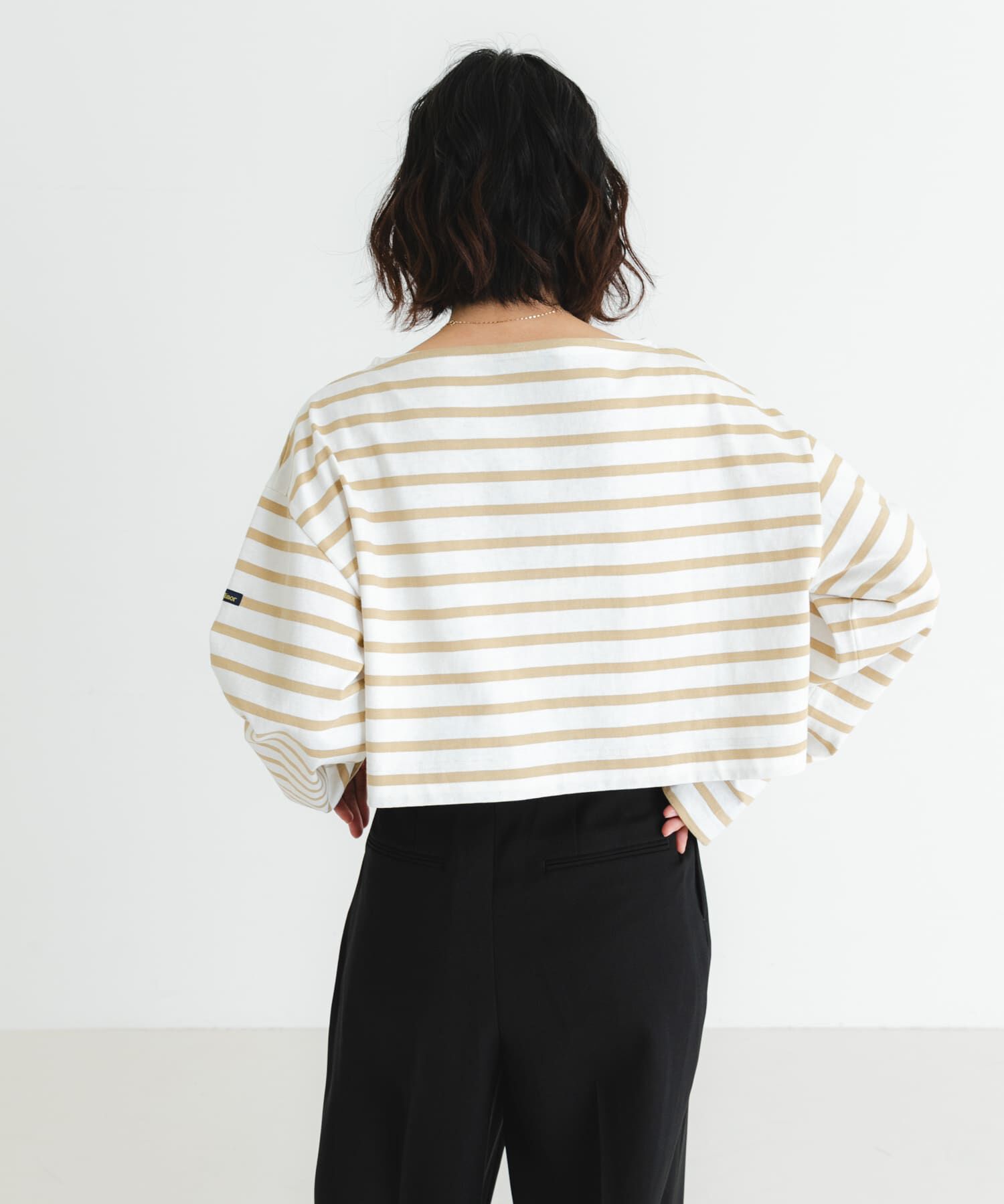 URBAN RESEARCH「『WEB/一部店舗限定』『別注』Le minor&times;UR　Border cropped Tee」|Tシャツ・カットソー|