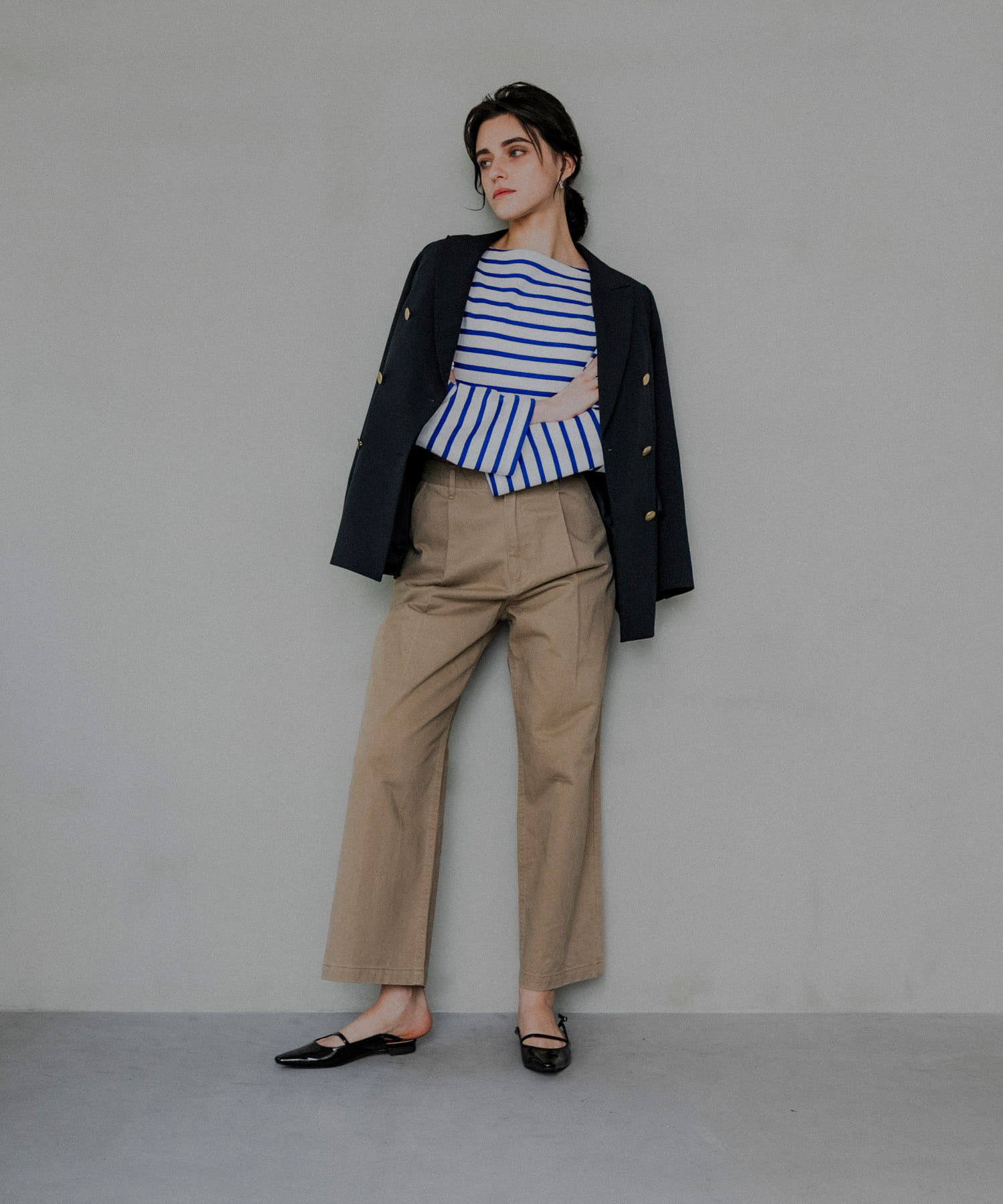 URBAN RESEARCH「『WEB/一部店舗限定』『別注』Le minor&times;UR　Border cropped Tee」|Tシャツ・カットソー|