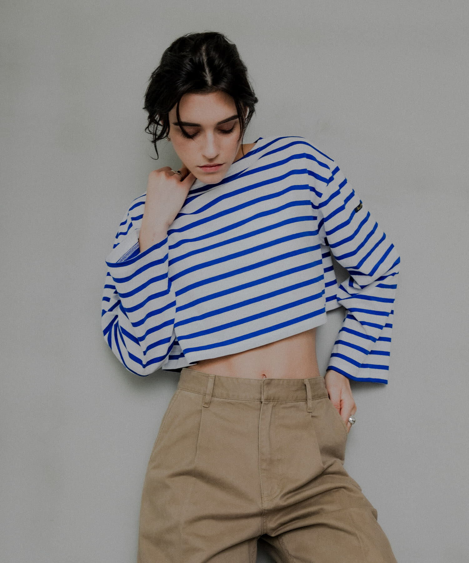 URBAN RESEARCH「『WEB/一部店舗限定』『別注』Le minor&times;UR　Border cropped Tee」|Tシャツ・カットソー|