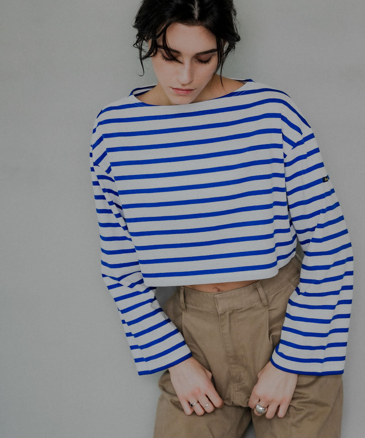 URBAN RESEARCH「『WEB/一部店舗限定』『別注』Le minor&times;UR　Border cropped Tee」|Tシャツ・カットソー|