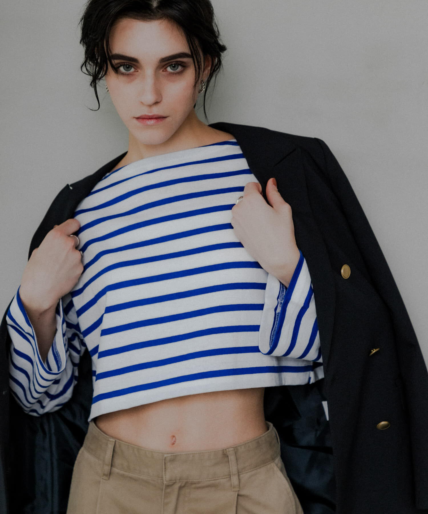 URBAN RESEARCH「『WEB/一部店舗限定』『別注』Le minor&times;UR　Border cropped Tee」|Tシャツ・カットソー|