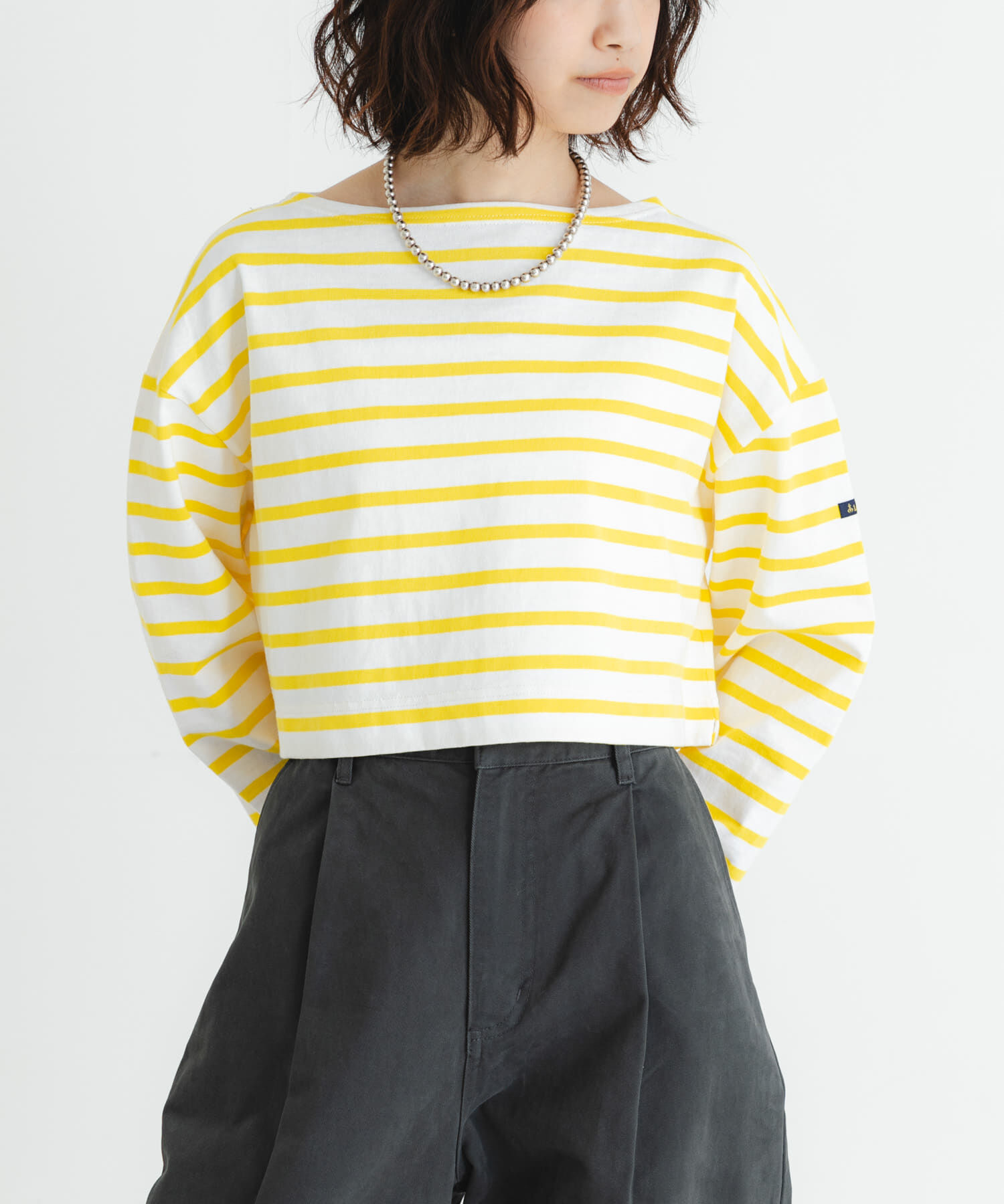 URBAN RESEARCH「『WEB/一部店舗限定』『別注』Le minor&times;UR　Border cropped Tee」|Tシャツ・カットソー|