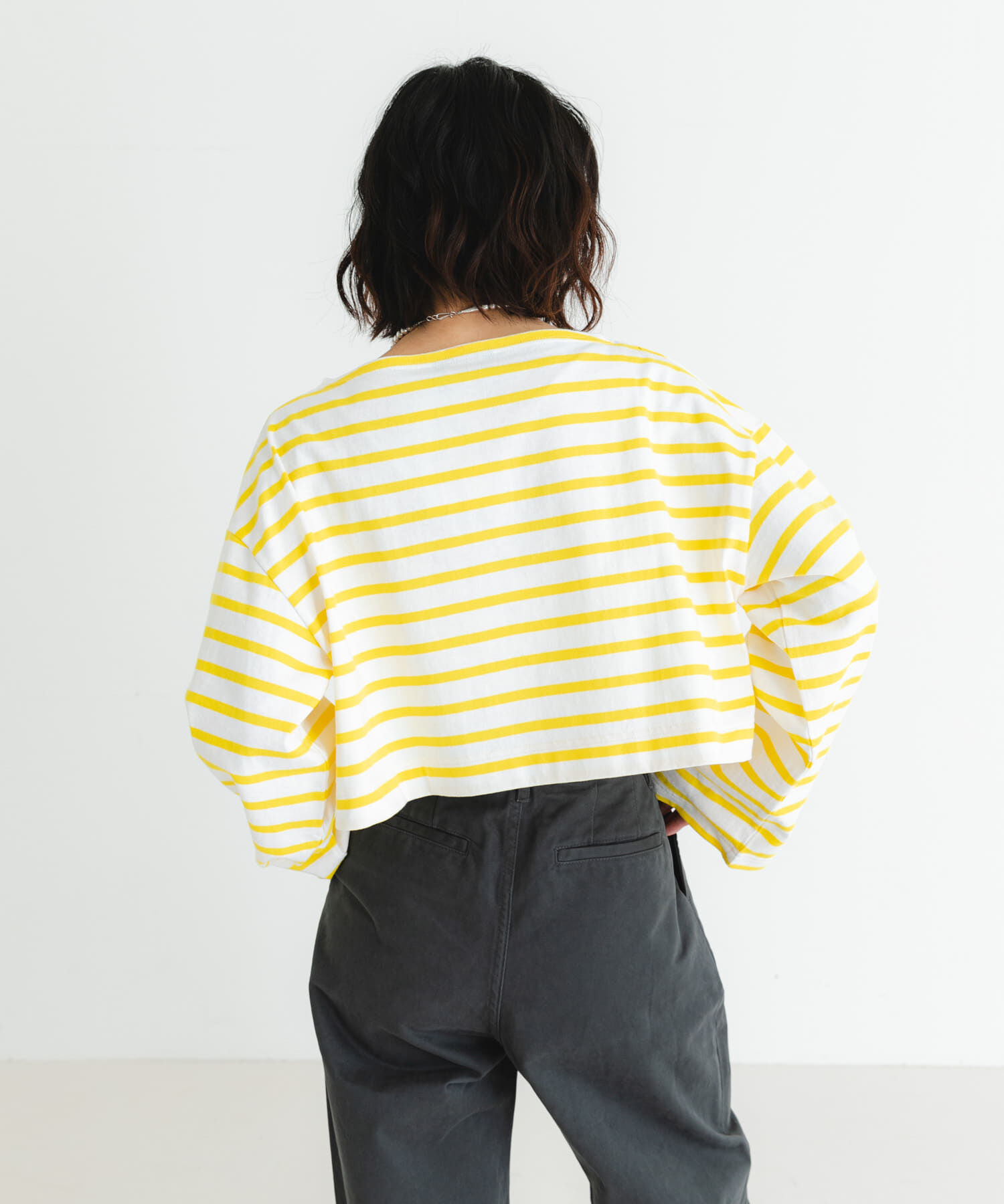 URBAN RESEARCH「『WEB/一部店舗限定』『別注』Le minor&times;UR　Border cropped Tee」|Tシャツ・カットソー|