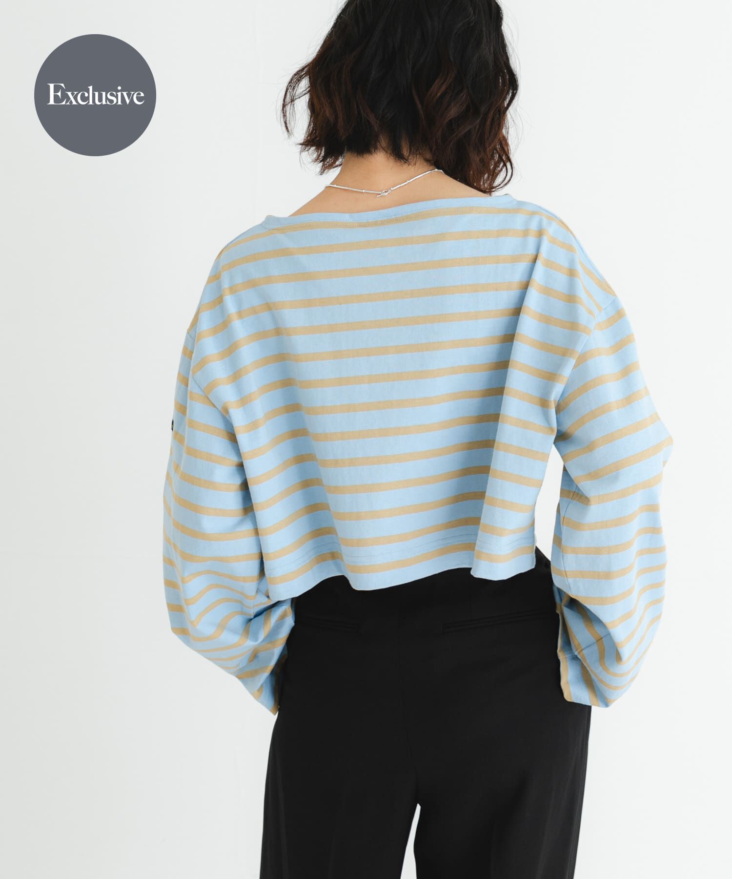 URBAN RESEARCH「『WEB/一部店舗限定』『別注』Le minor&times;UR　Border cropped Tee」|Tシャツ・カットソー|その他1