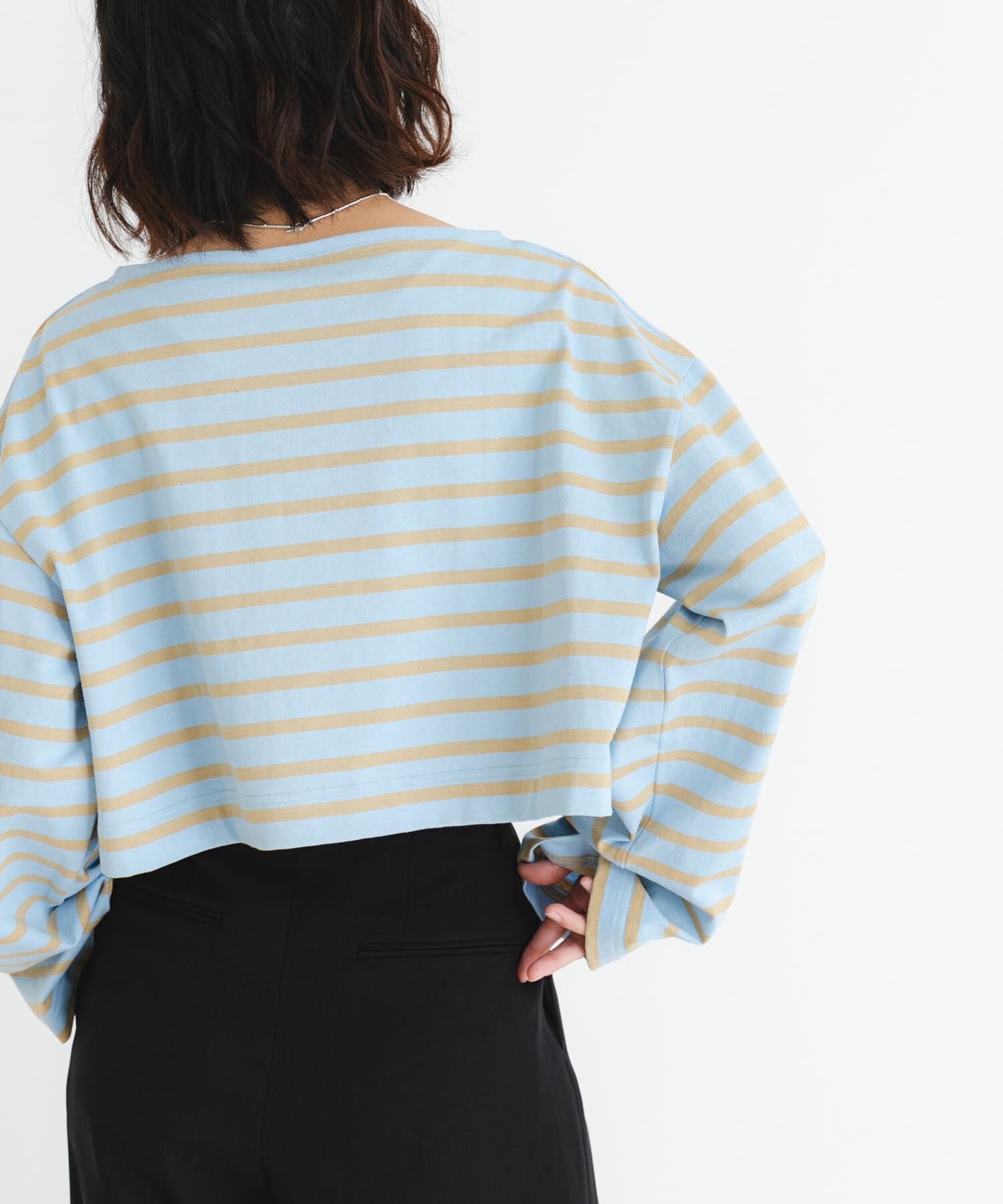 URBAN RESEARCH「『WEB/一部店舗限定』『別注』Le minor&times;UR　Border cropped Tee」|Tシャツ・カットソー|