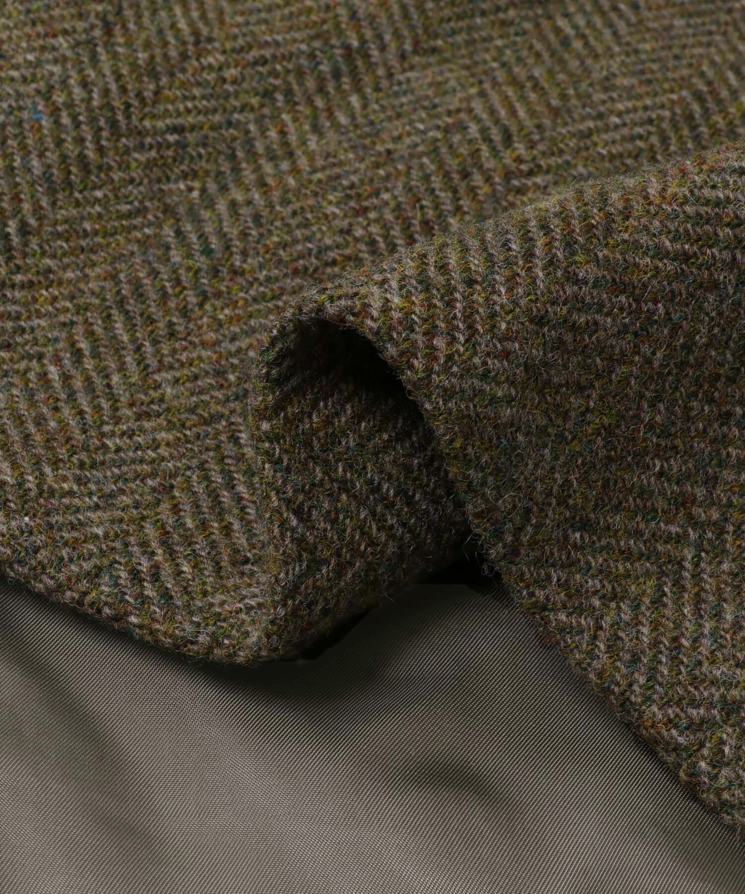 URBAN RESEARCH「ブリティッシュウールツイードジャケット」|ノーカラーコート|