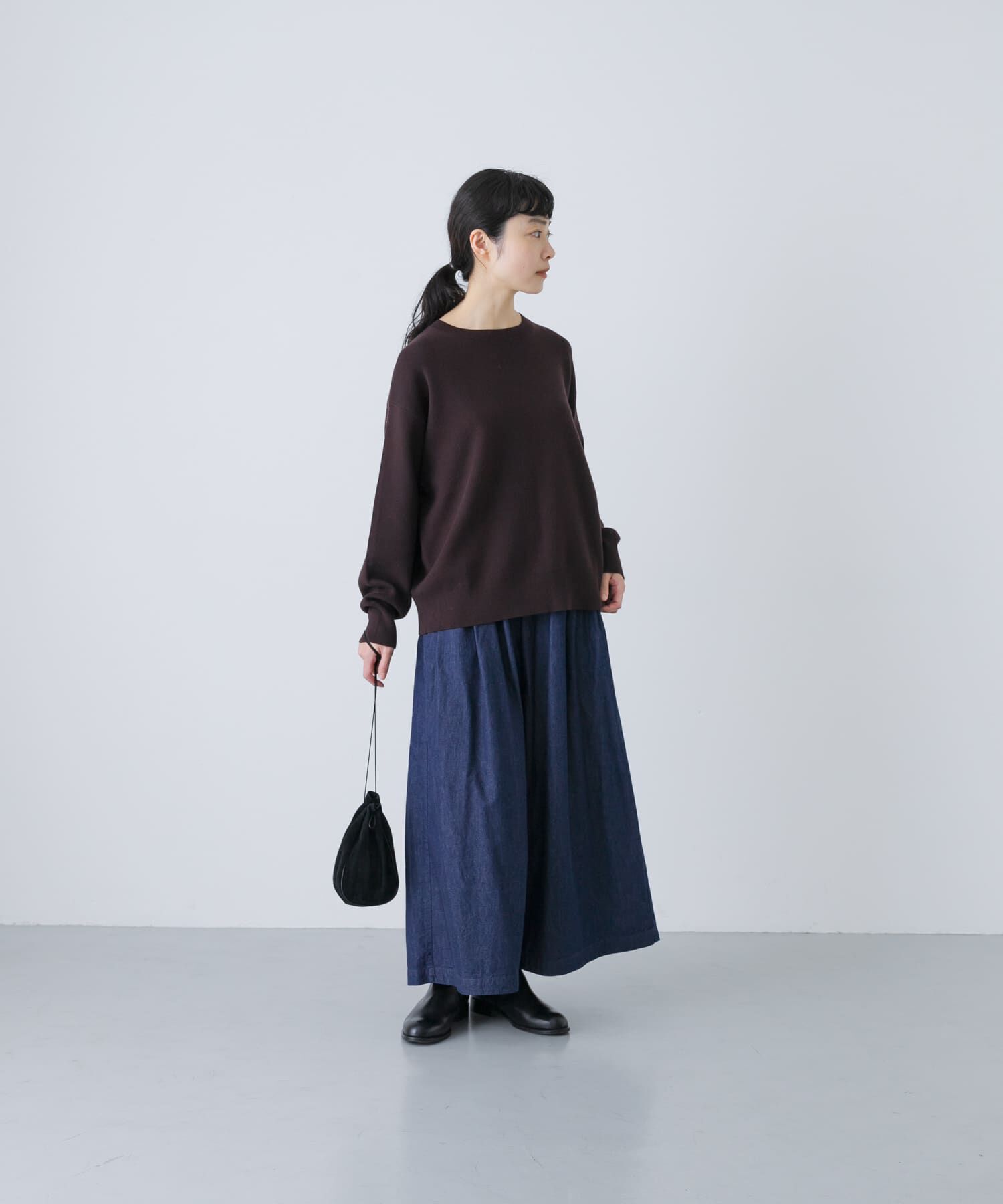 かぐれ「コットンカシミヤプルオーバー」|ニット・セーター|