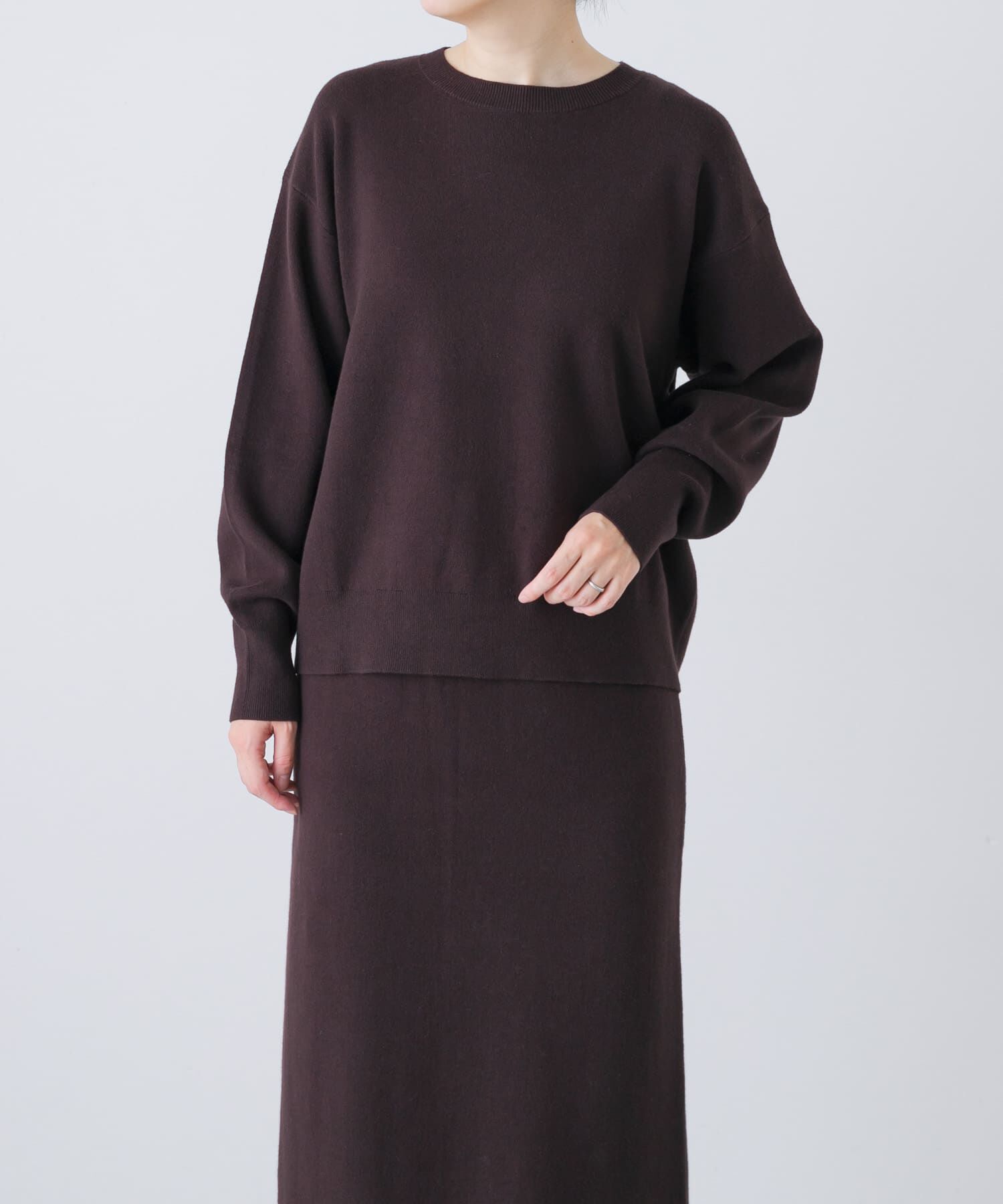 かぐれ「コットンカシミヤプルオーバー」|ニット・セーター|