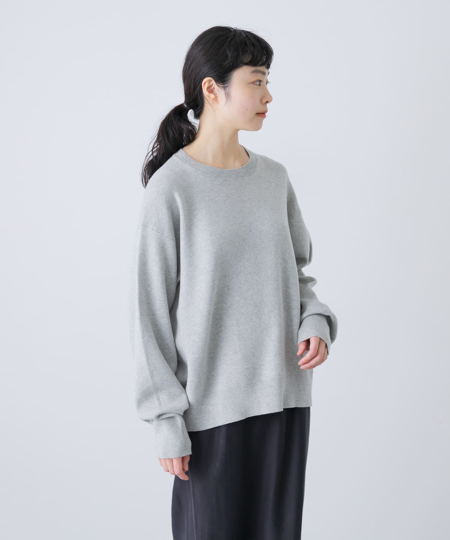 かぐれ「コットンカシミヤプルオーバー」|ニット・セーター|