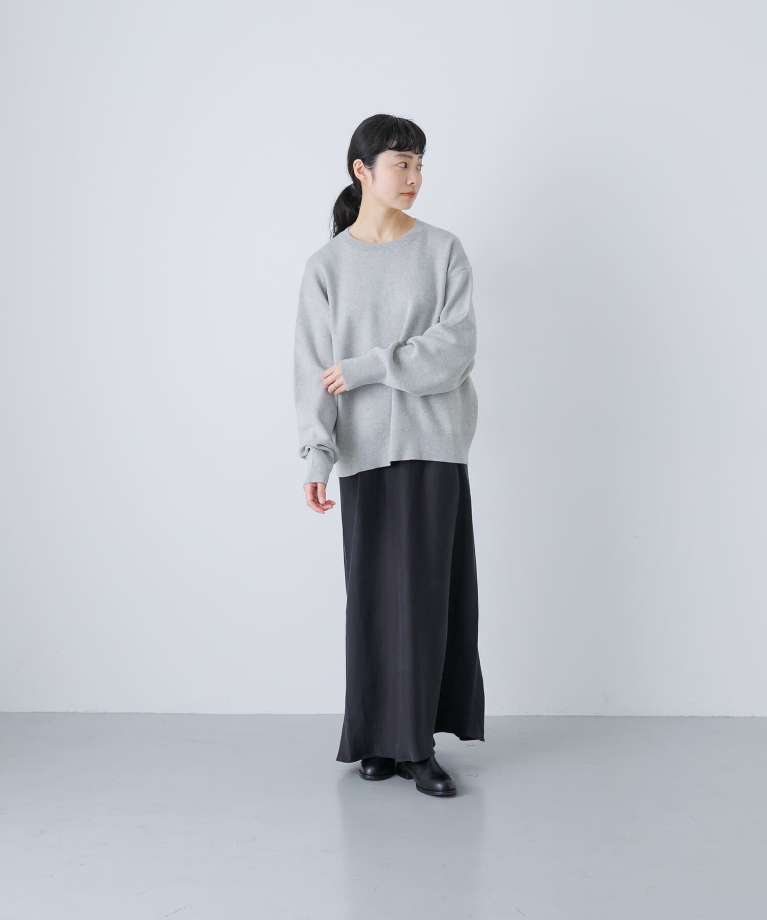 かぐれ「コットンカシミヤプルオーバー」|ニット・セーター|