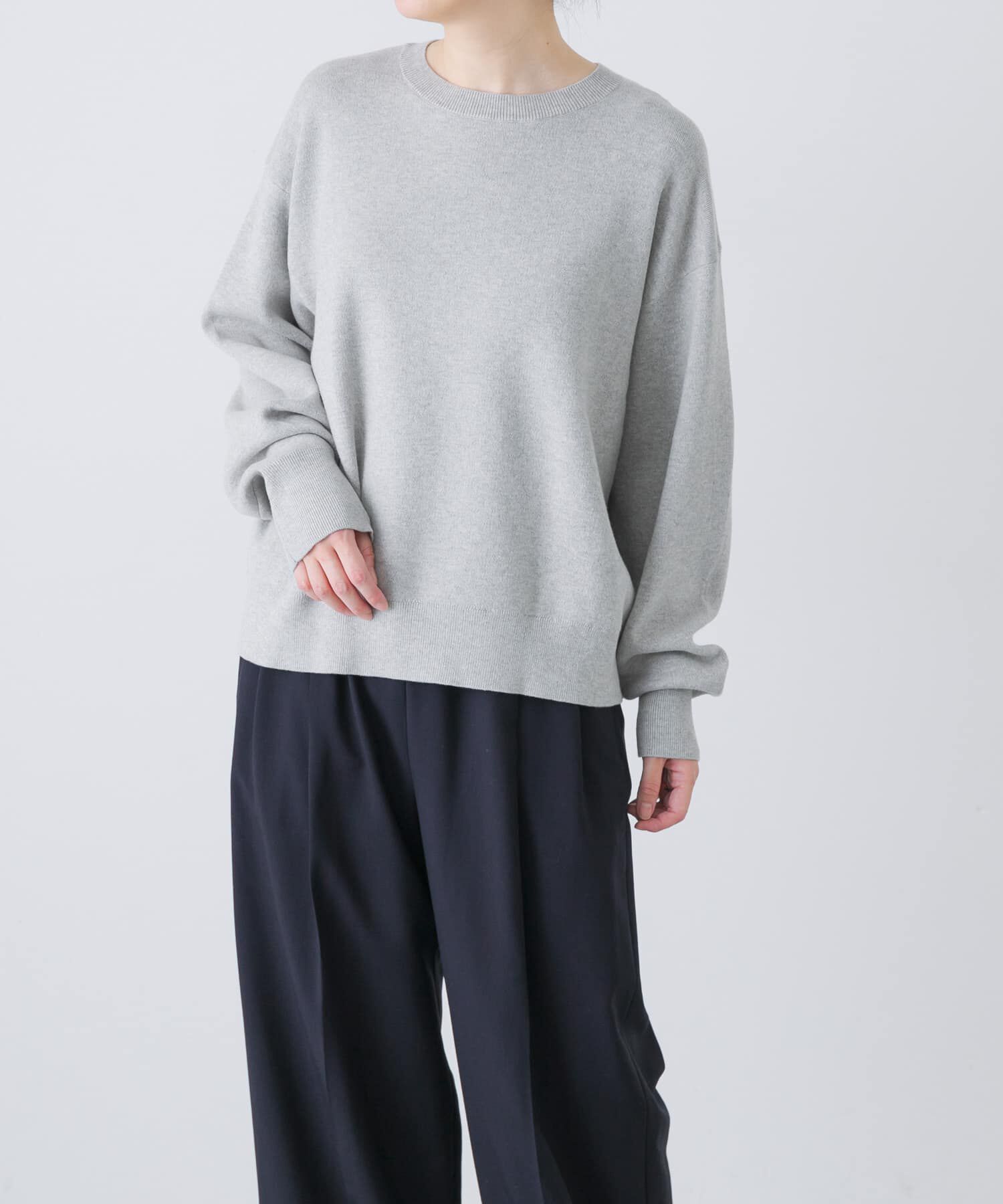 かぐれ「コットンカシミヤプルオーバー」|ニット・セーター|