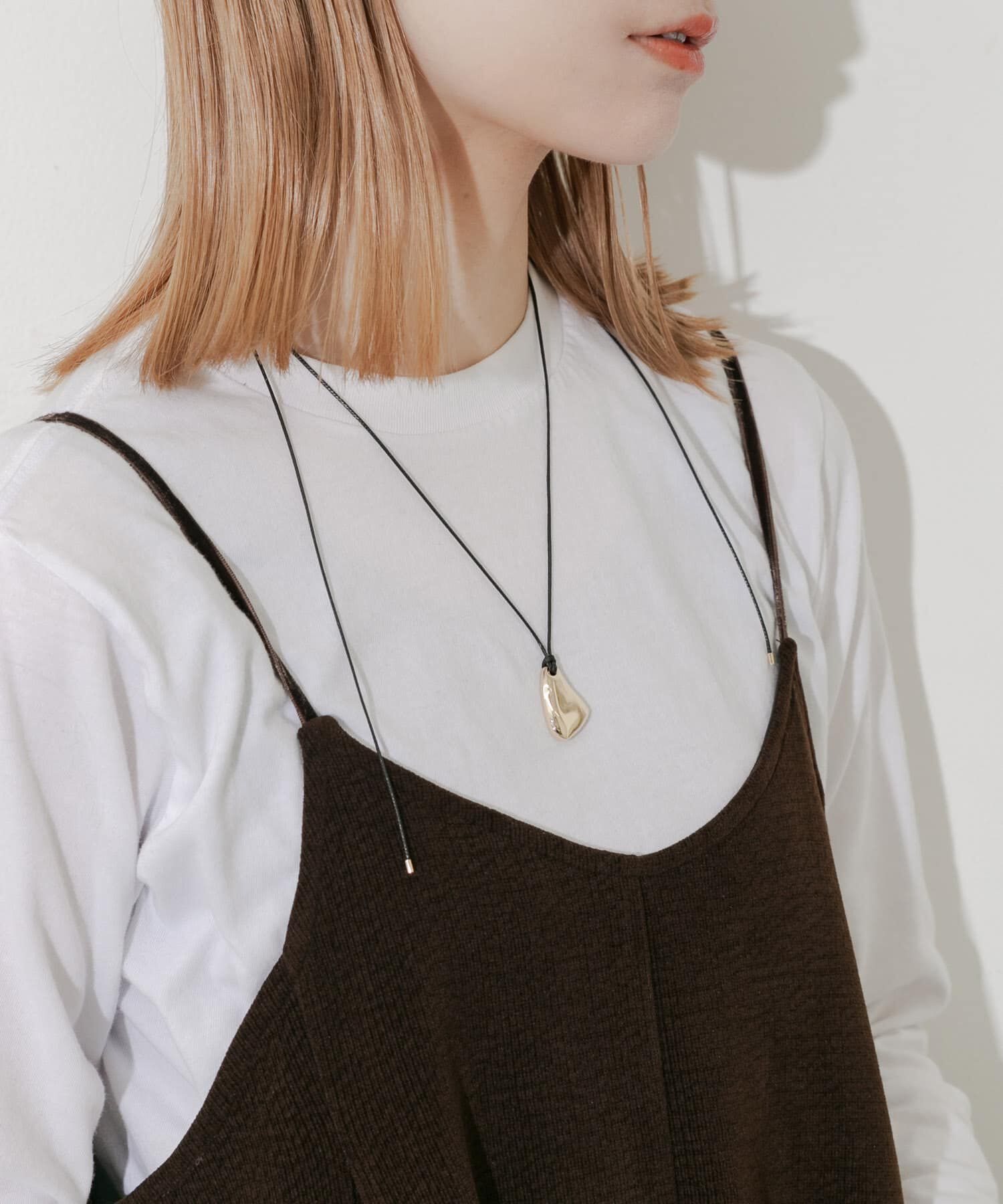 SMELLY「ニュアンスメタルトップコードネックレス」|ネックレス|