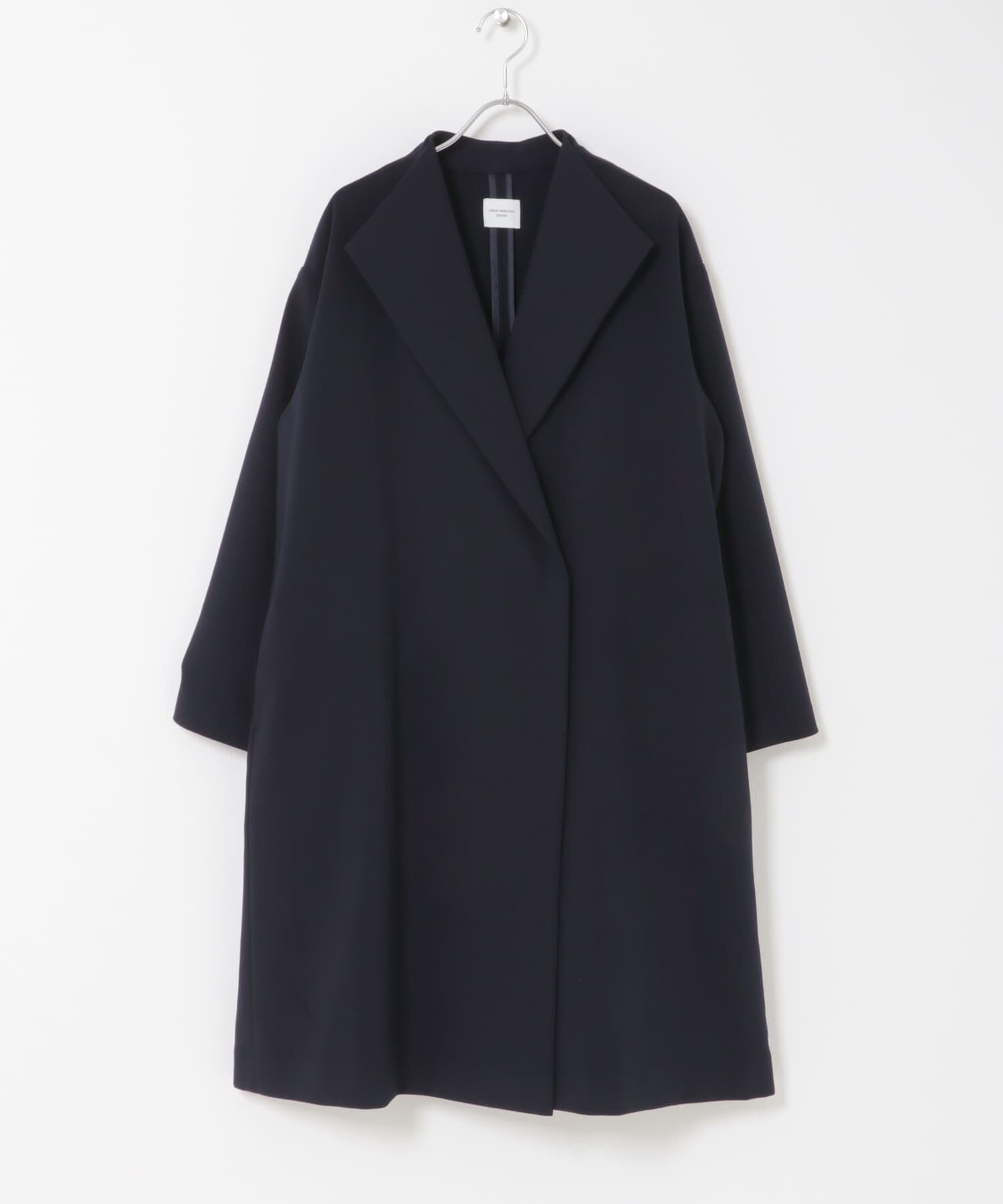 URBAN RESEARCH DOORS「『WEB限定』ダブルクロスガウンコート」|ノーカラーコート|