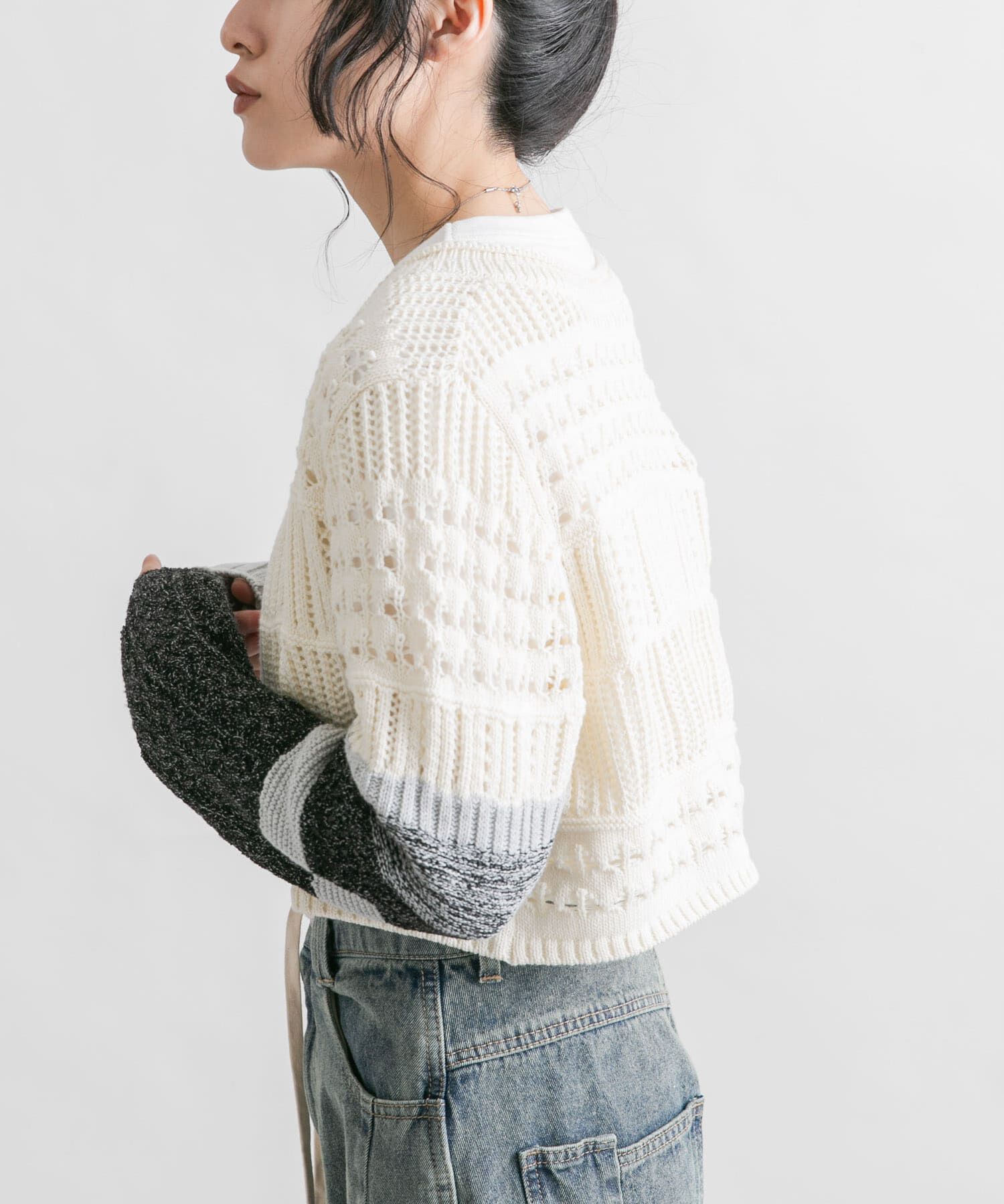  「パッチワークショートカーディガン」|カーディガン|