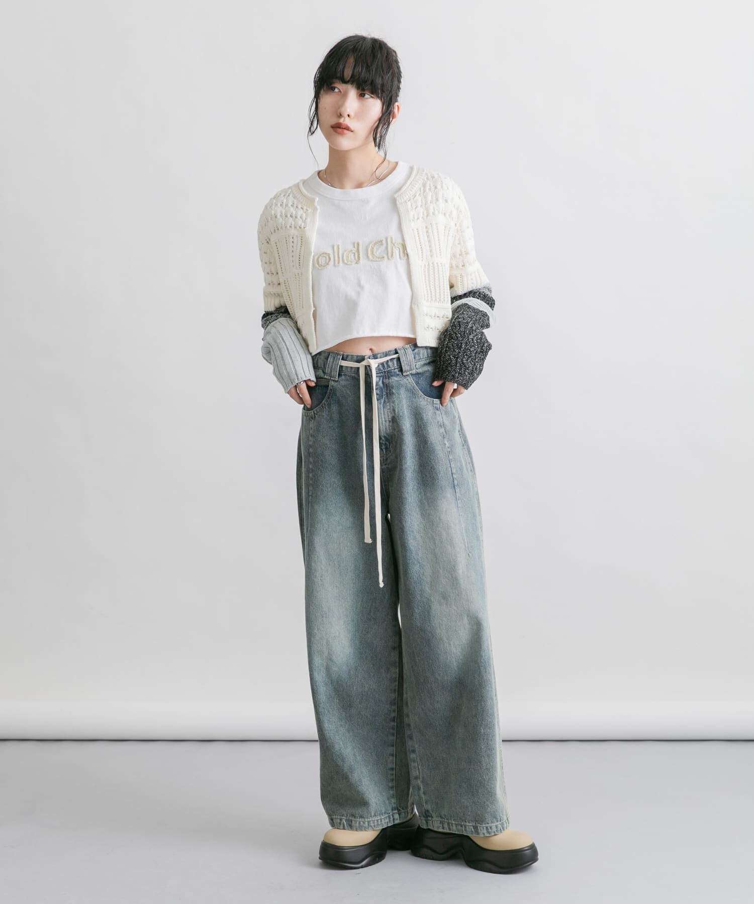  「パッチワークショートカーディガン」|カーディガン|