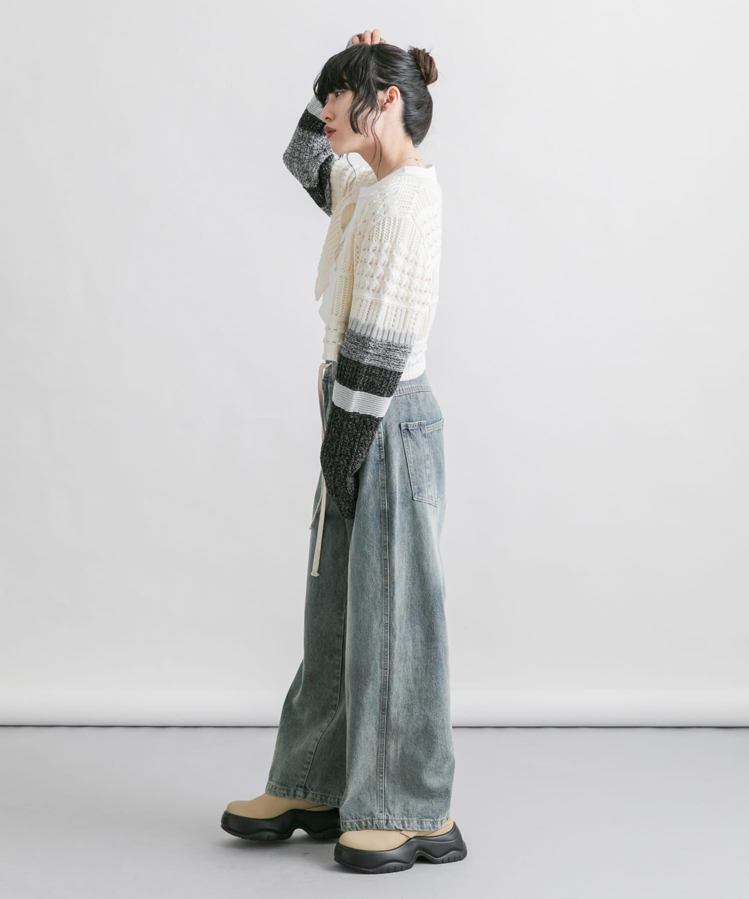  「パッチワークショートカーディガン」|カーディガン|