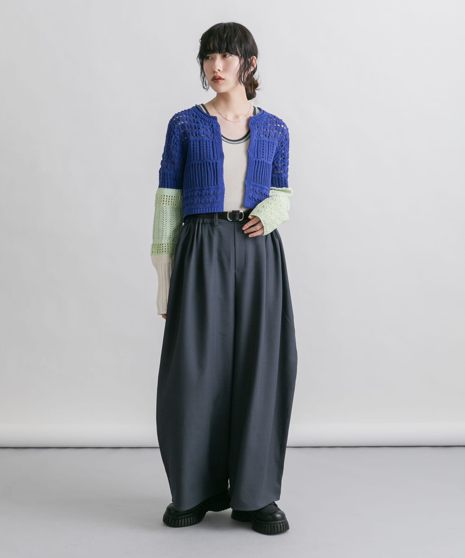  「パッチワークショートカーディガン」|カーディガン|