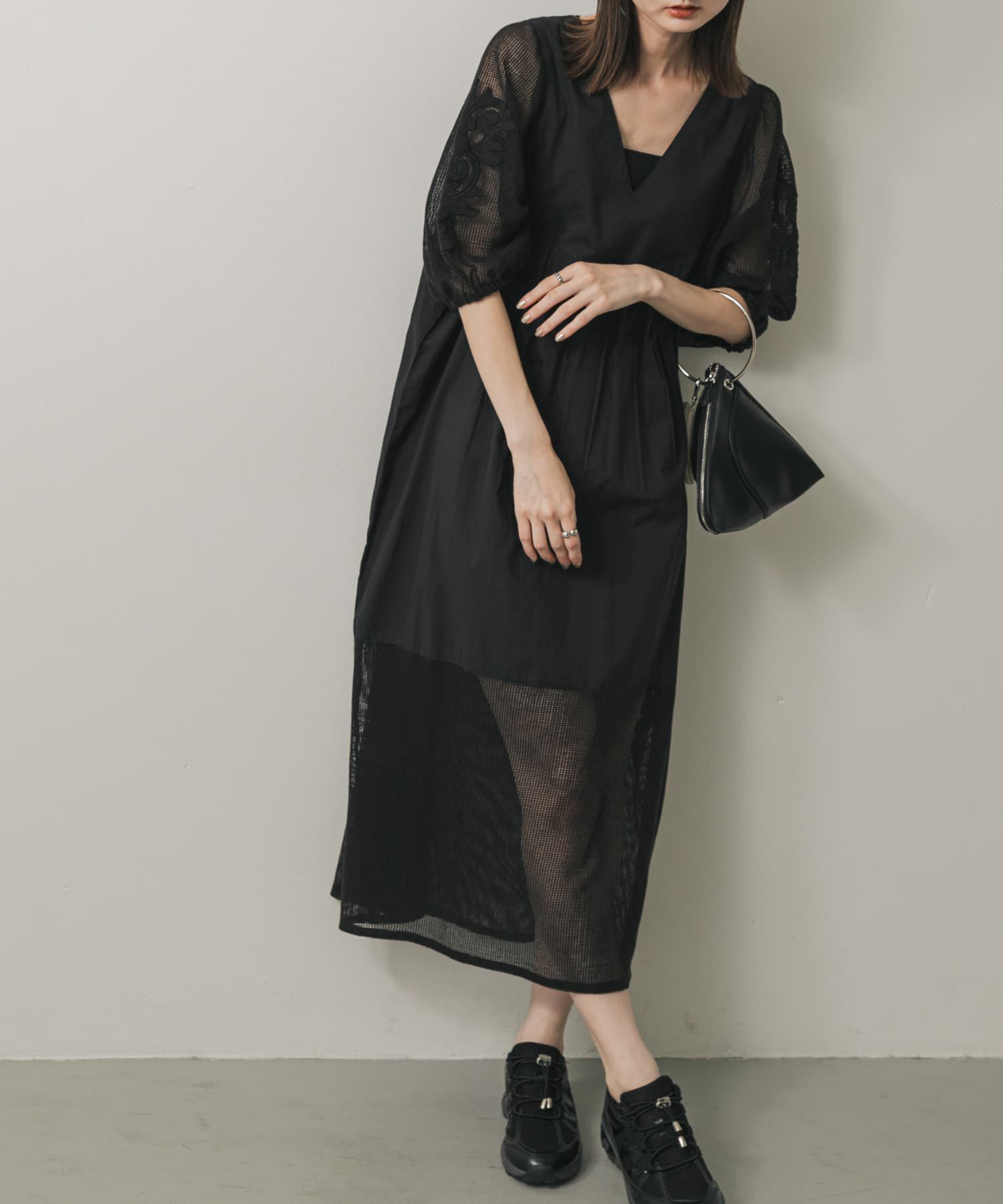 SENSE OF PLACE by URBAN RESEARCH「インドシシュウメッシュワンピース」|ワンピース|