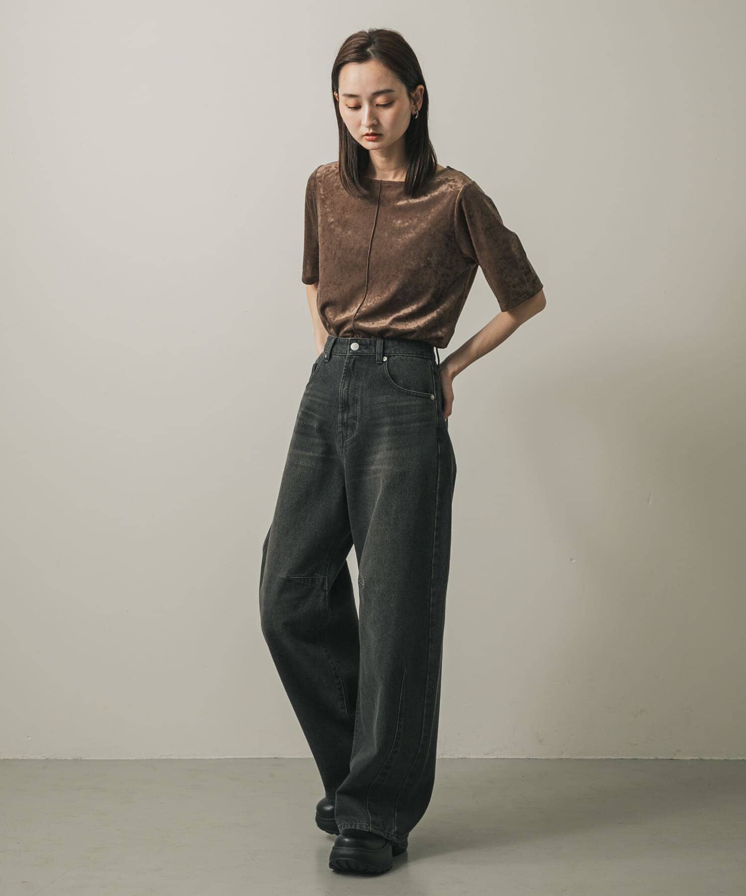 SENSE OF PLACE by URBAN RESEARCH「シアーベロアTシャツ(半袖)」|Tシャツ・カットソー|