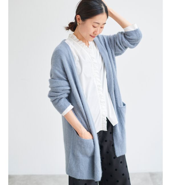  「FOX&times;アンゴラガウンカーディガン」|カーディガン|