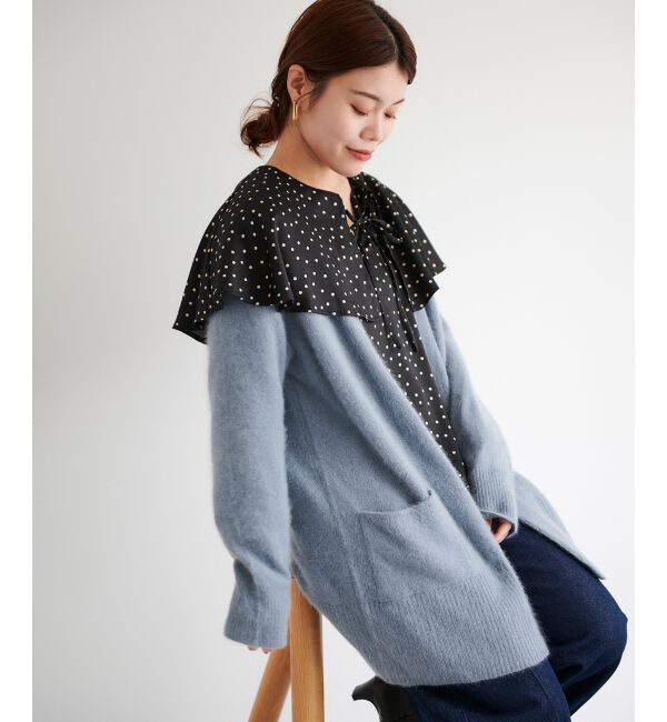  「FOX&times;アンゴラガウンカーディガン」|カーディガン|