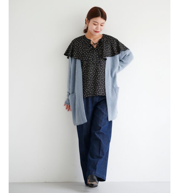  「FOX&times;アンゴラガウンカーディガン」|カーディガン|