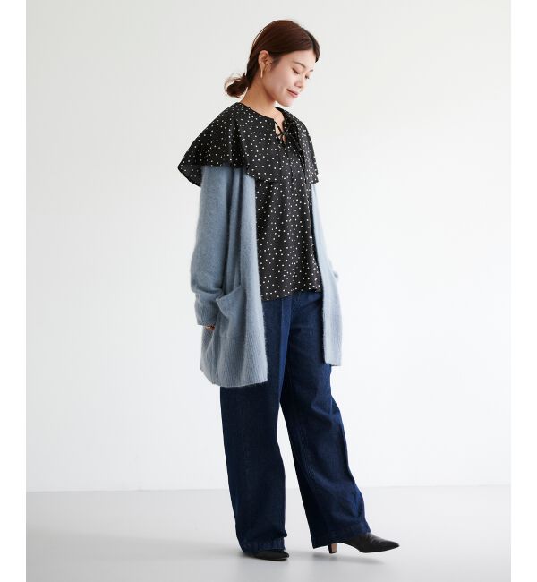  「FOX&times;アンゴラガウンカーディガン」|カーディガン|