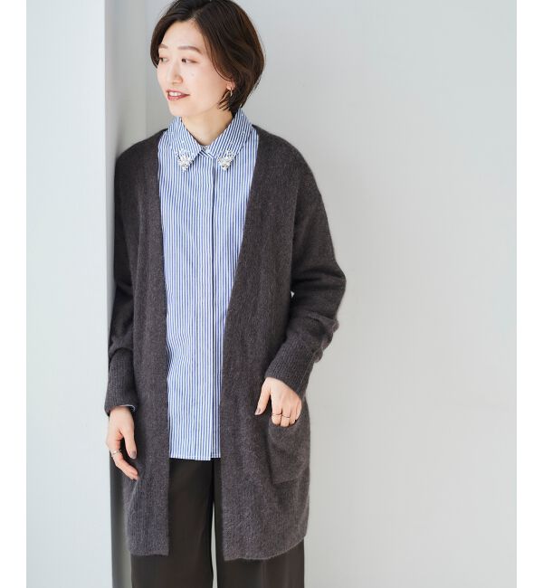  「FOX&times;アンゴラガウンカーディガン」|カーディガン|