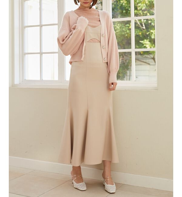 MAJESTICLEGON「ビジュー釦ショートカーディガン」|カーディガン|