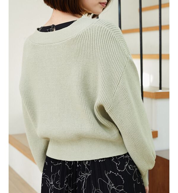 MAJESTICLEGON「ビジュー釦ショートカーディガン」|カーディガン|