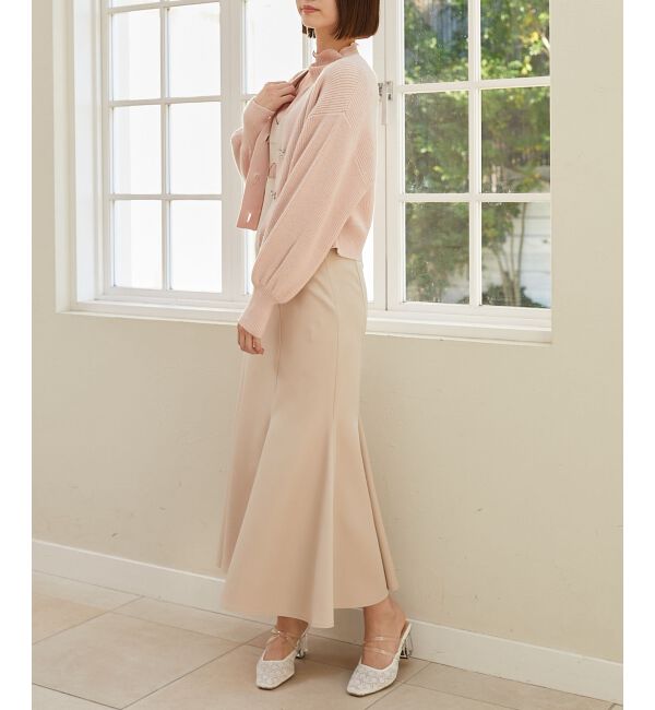 MAJESTICLEGON「ビジュー釦ショートカーディガン」|カーディガン|