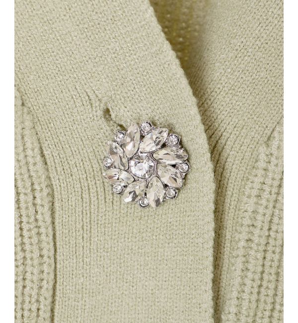 MAJESTICLEGON「ビジュー釦ショートカーディガン」|カーディガン|