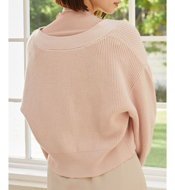 MAJESTICLEGON「ビジュー釦ショートカーディガン」|カーディガン|