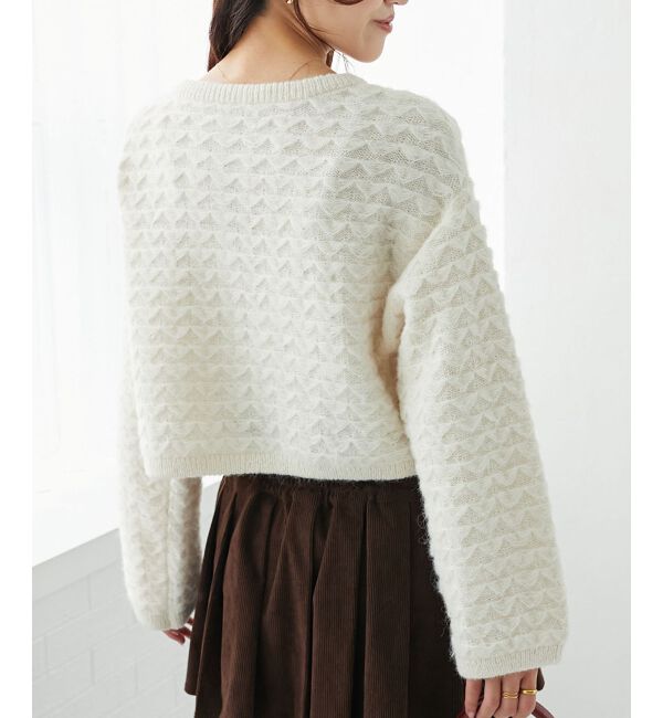  「フロントリボンショートカーディガン」|カーディガン|