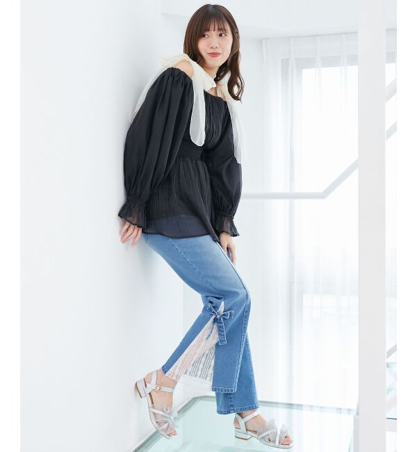  「シアーフリルサンダル」|サンダル|