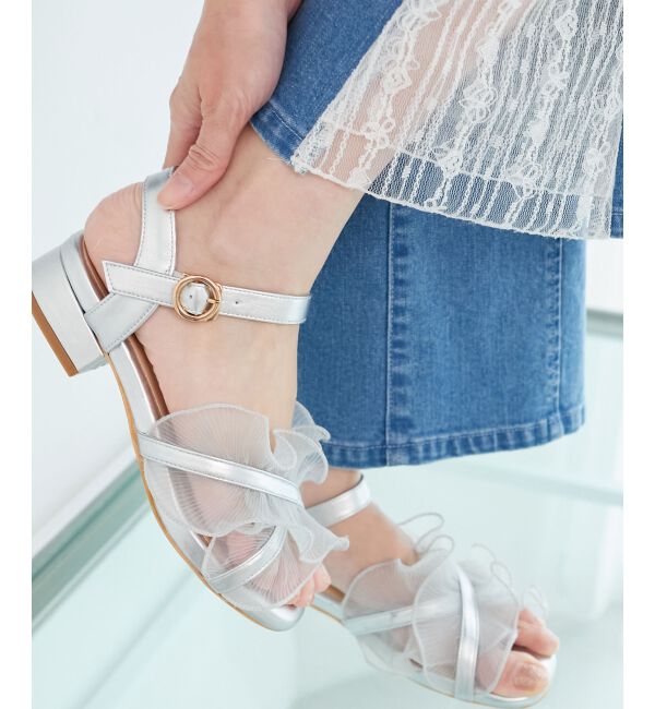  「シアーフリルサンダル」|サンダル|