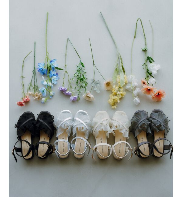  「シアーフリルサンダル」|サンダル|