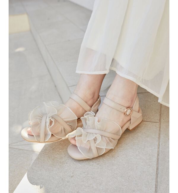  「シアーフリルサンダル」|サンダル|
