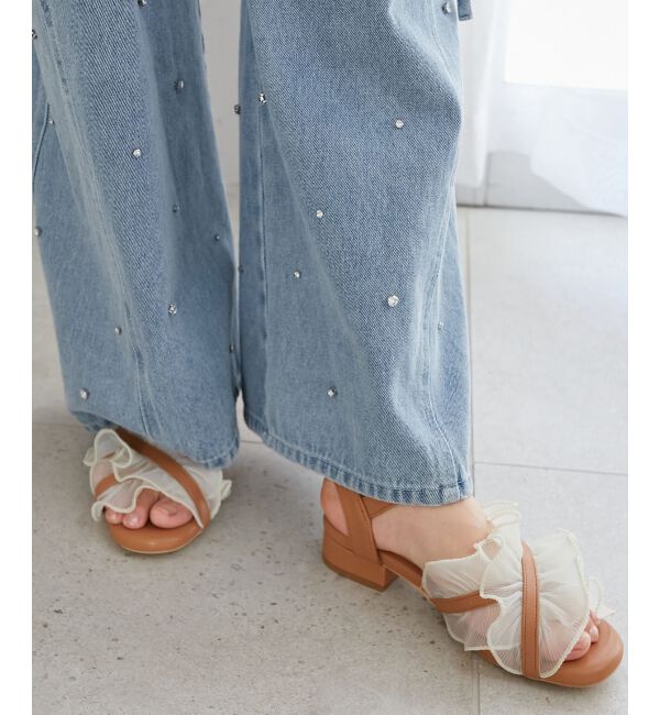  「シアーフリルサンダル」|サンダル|