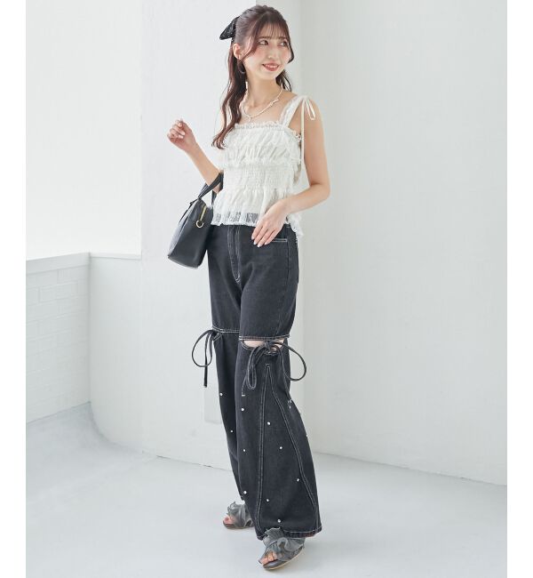  「シアーフリルサンダル」|サンダル|