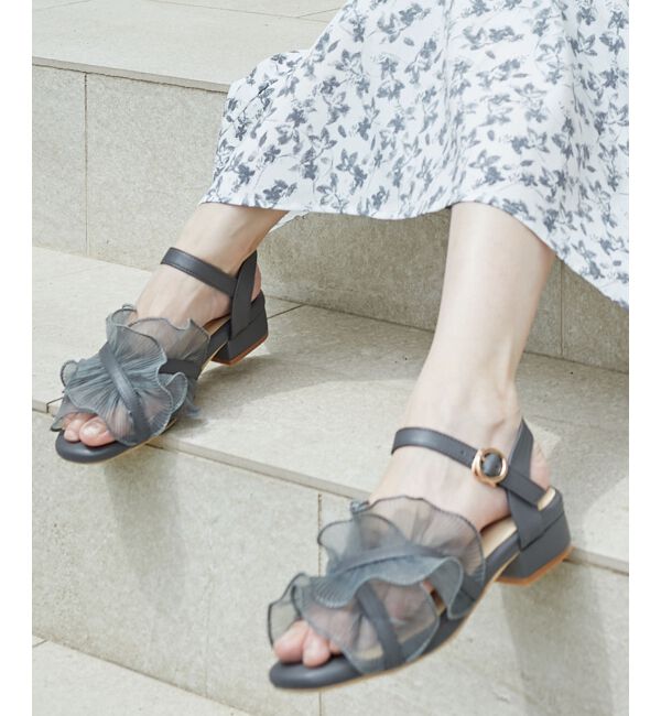  「シアーフリルサンダル」|サンダル|
