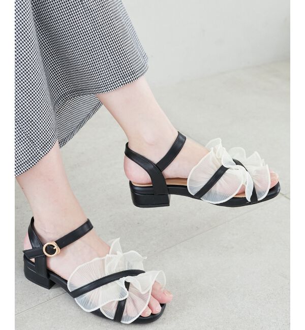  「シアーフリルサンダル」|サンダル|