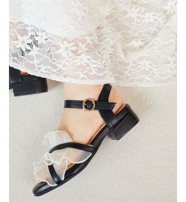  「シアーフリルサンダル」|サンダル|