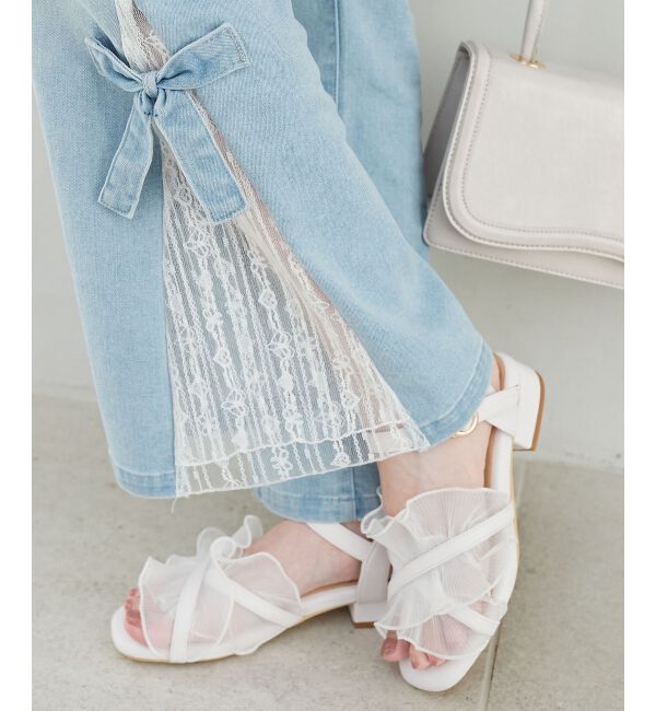  「シアーフリルサンダル」|サンダル|