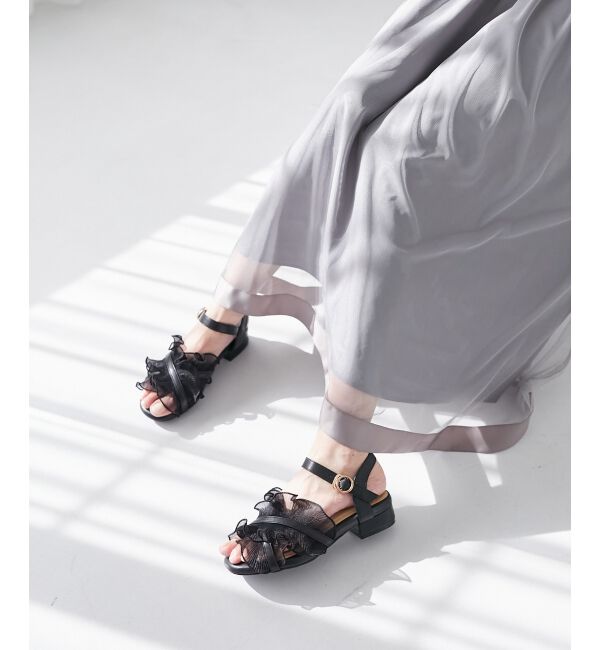  「シアーフリルサンダル」|サンダル|