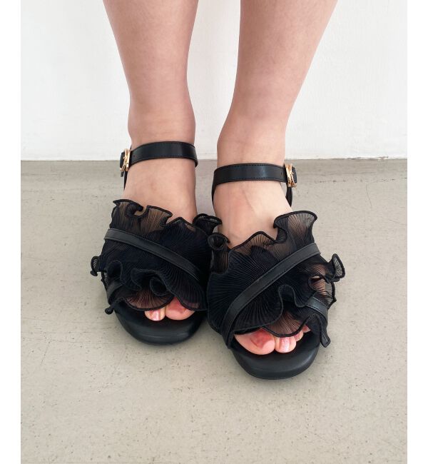  「シアーフリルサンダル」|サンダル|