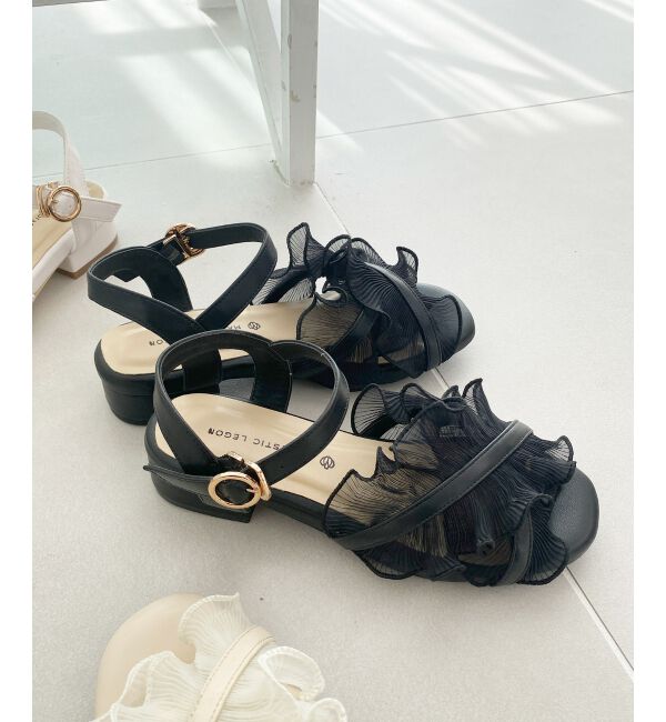  「シアーフリルサンダル」|サンダル|