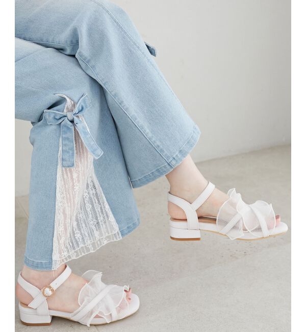  「シアーフリルサンダル」|サンダル|