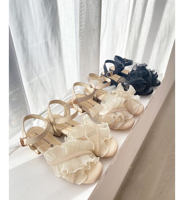  「シアーフリルサンダル」|サンダル|