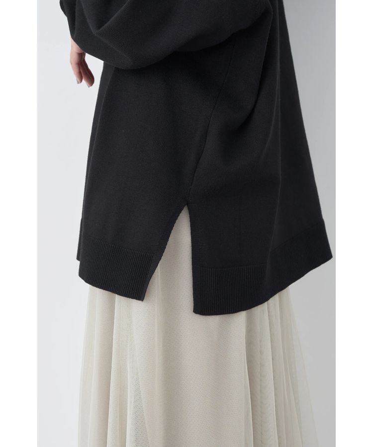 earth music&ecology「サイドスリットルーズVネックカーディガン」|カーディガン|